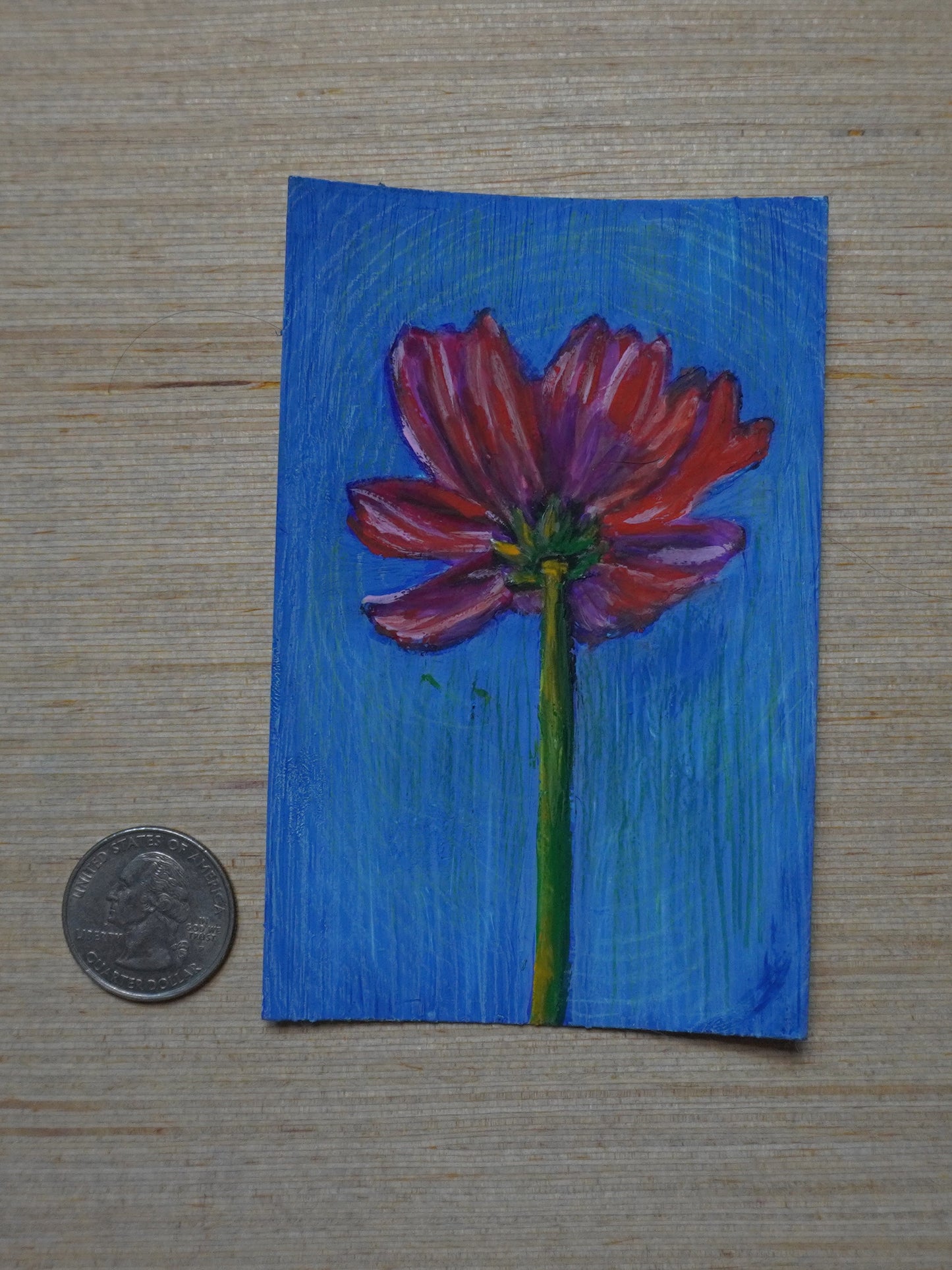 Mini Red Flower Painting