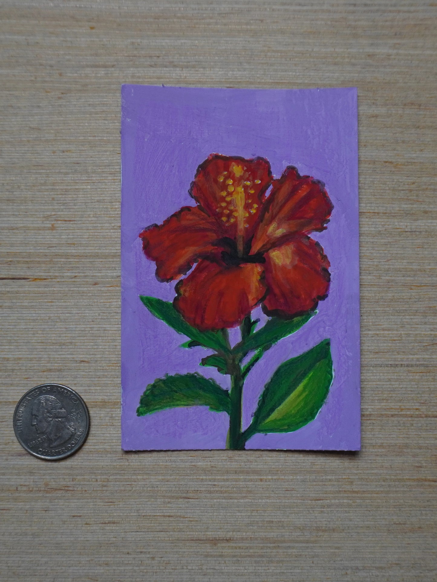 Mini Hibiscus Painting