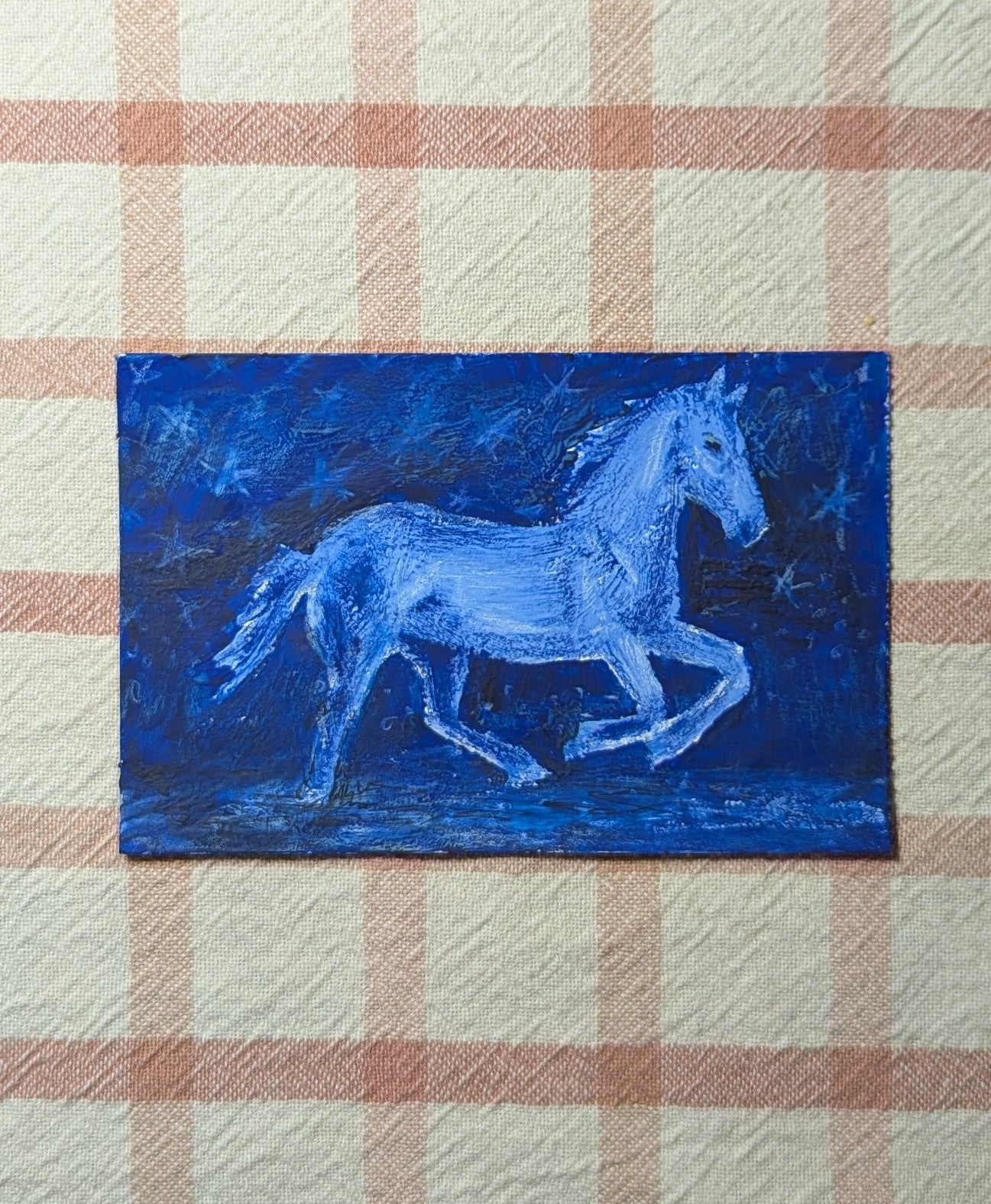 Mini Blue Horse Painting
