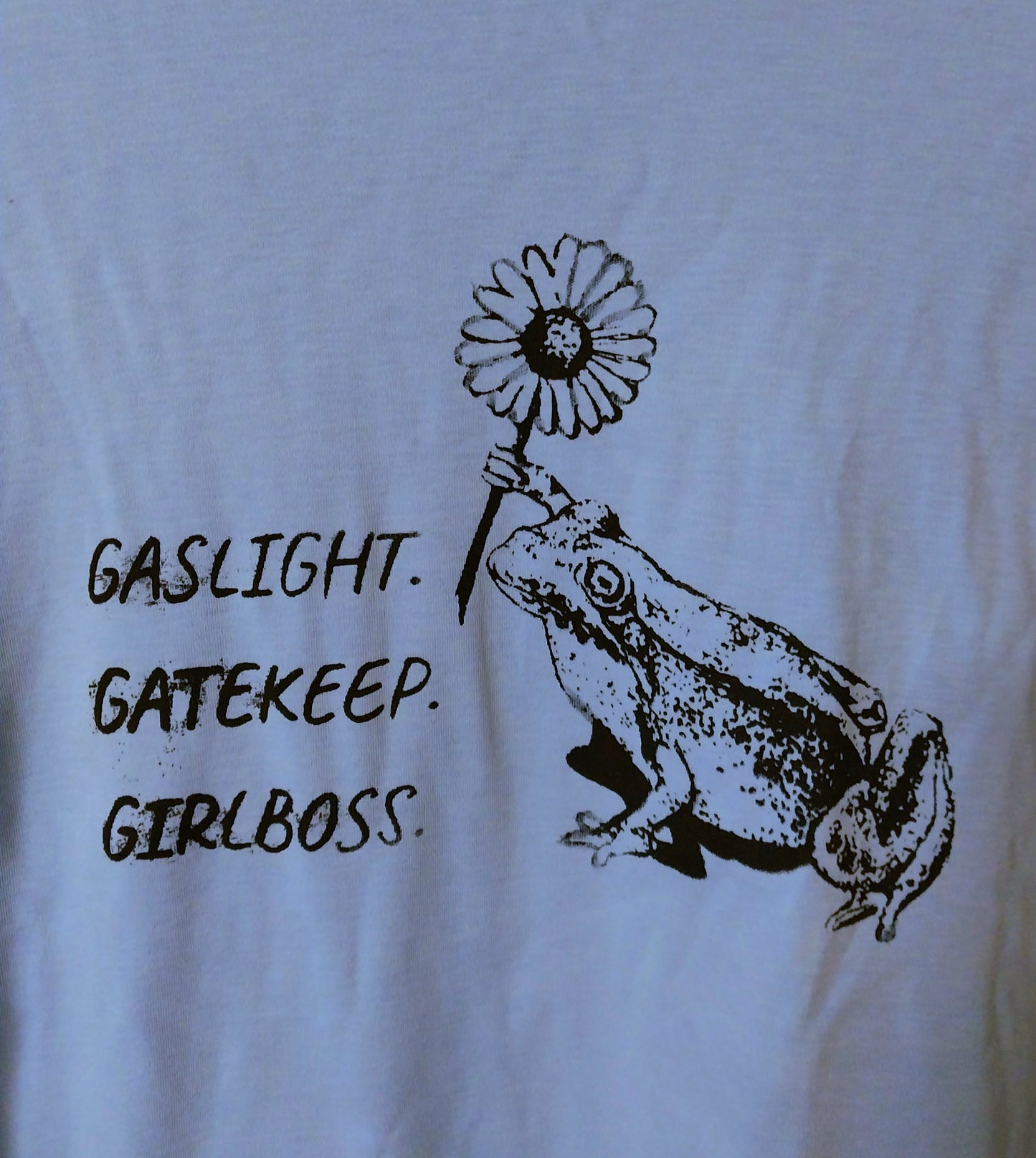 2XL Women's gaslighting frog shirt