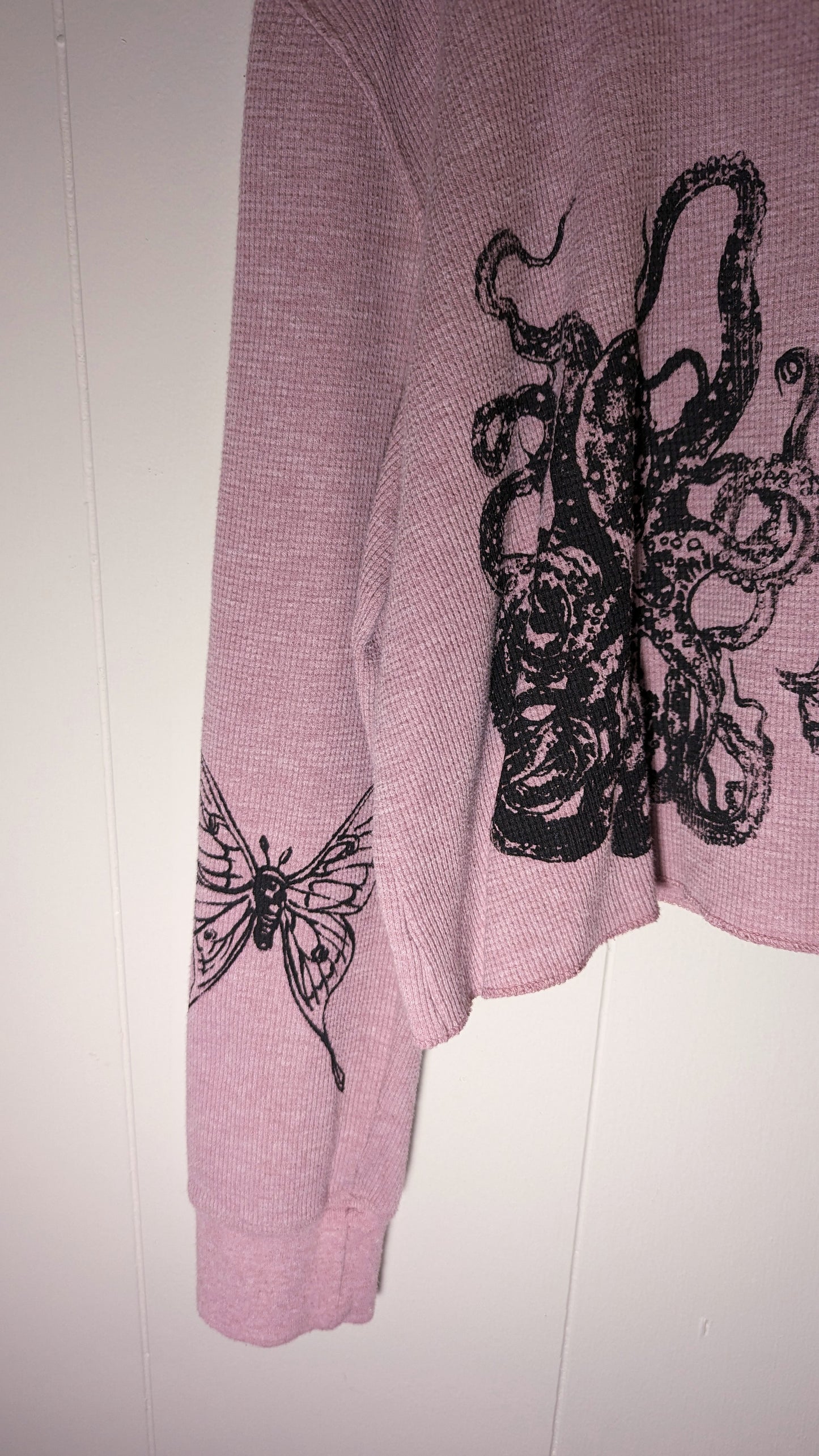 Cropped Large Pink Long-sleeve