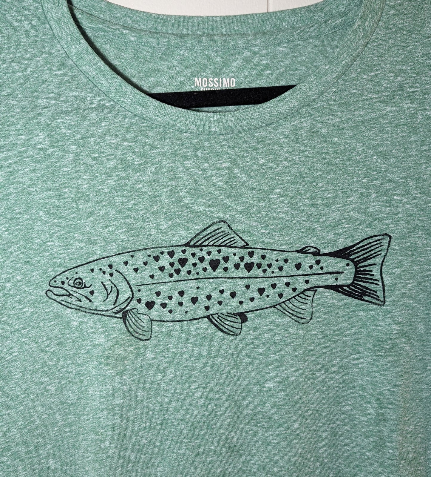 Valentines Trout shirt size small