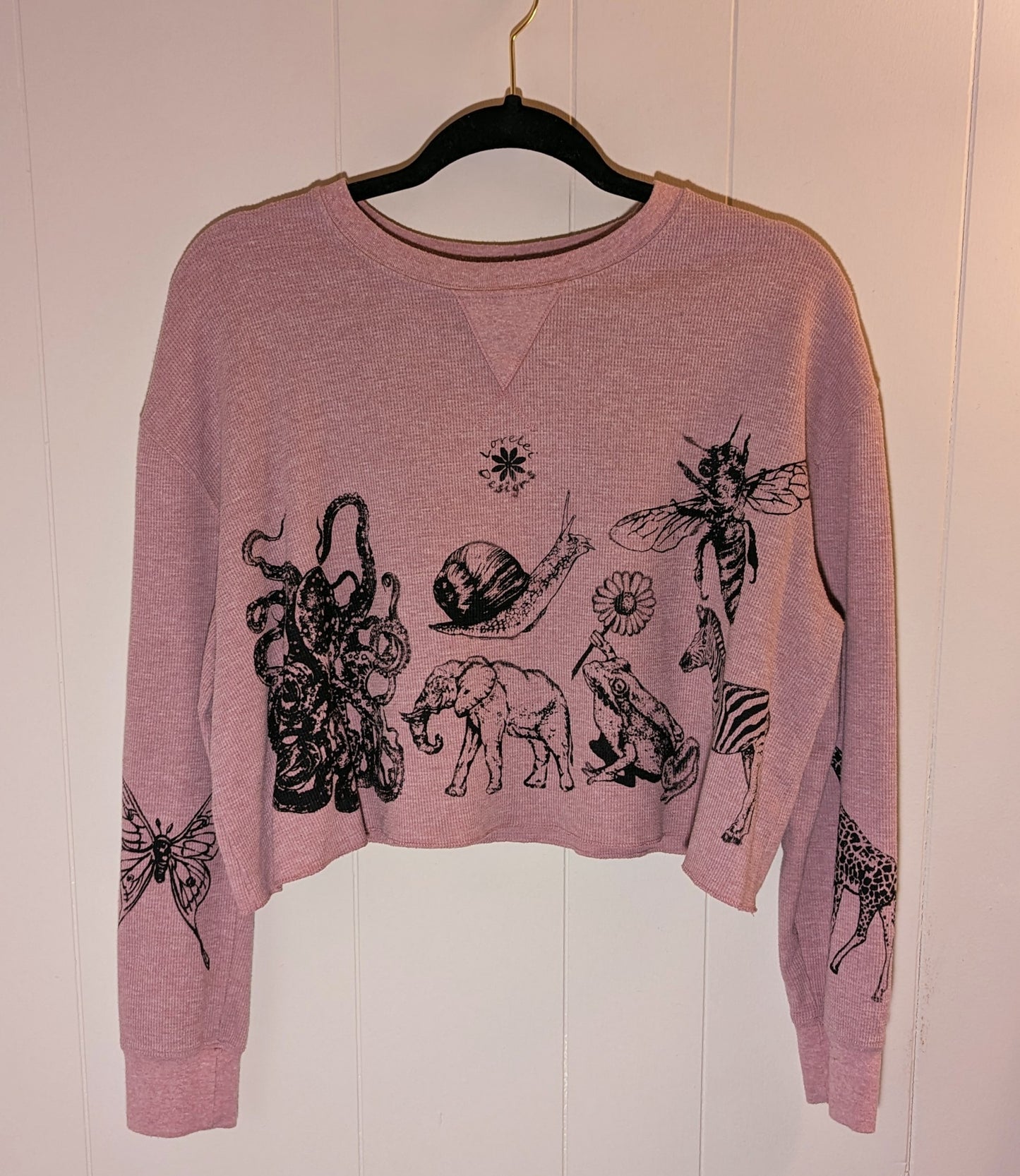 Cropped Large Pink Long-sleeve