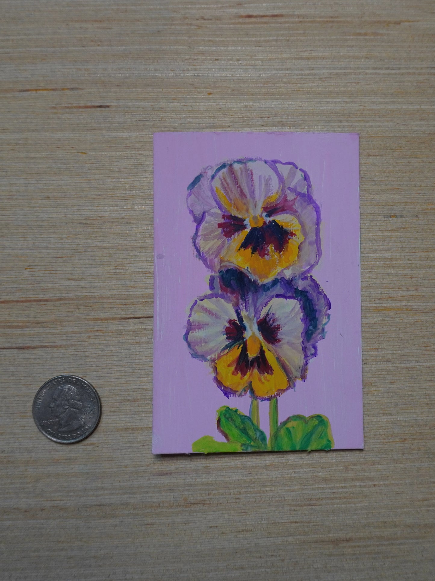 Mini Pansy Painting