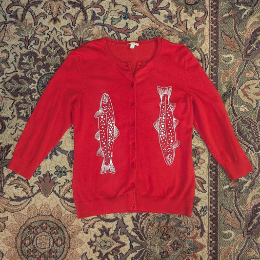 Women's Small Valentine's Trout Sweater