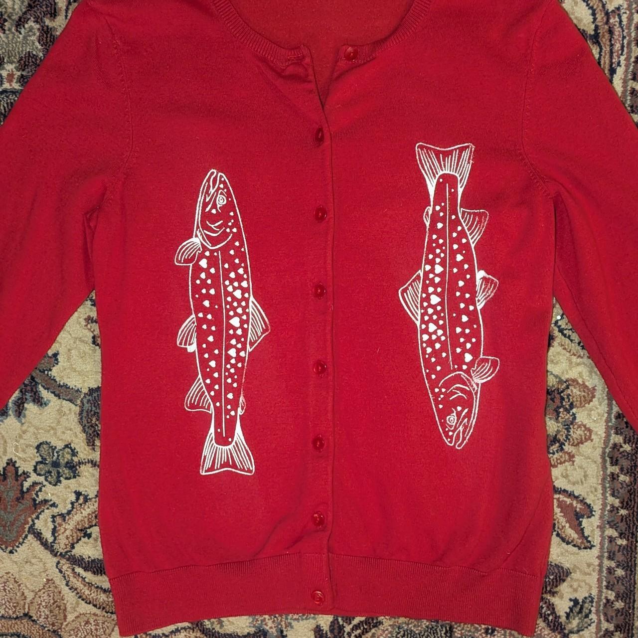 Women's Small Valentine's Trout Sweater