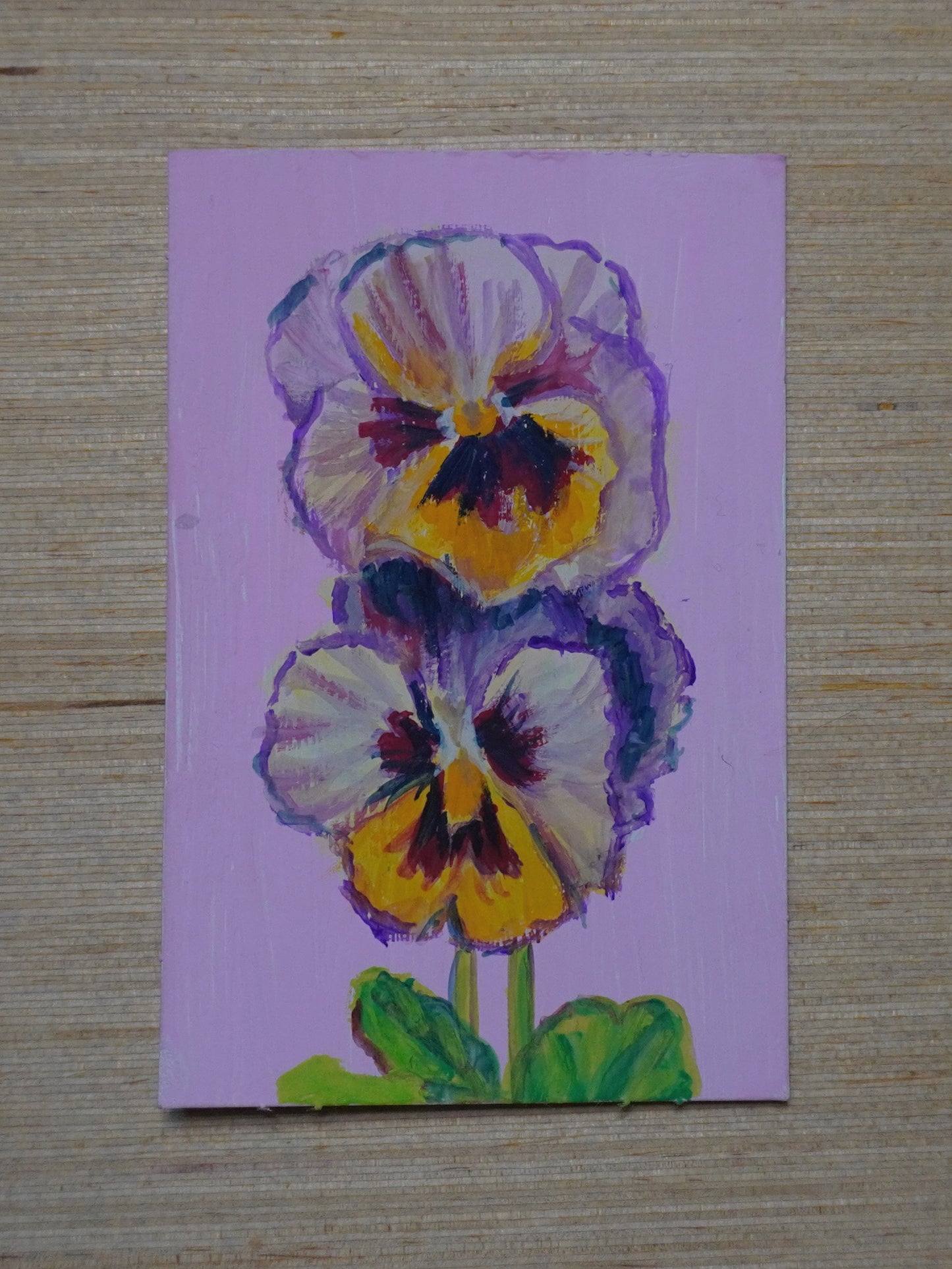 Mini Pansy Painting