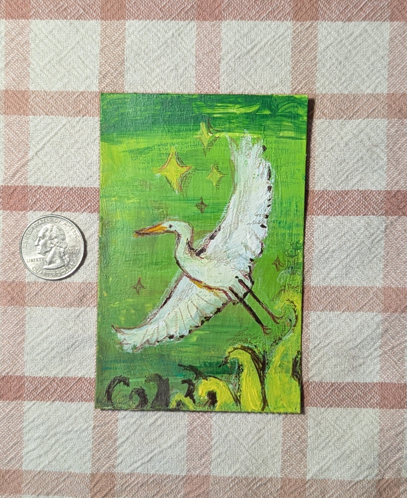 Mini Egret Painting