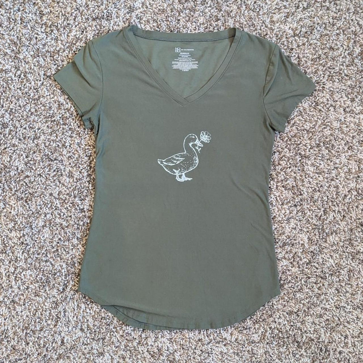XS Green omen's Duck Shirt