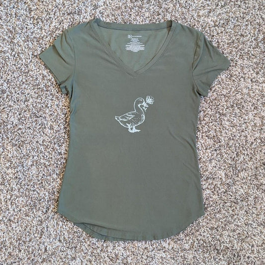 XS Green omen's Duck Shirt