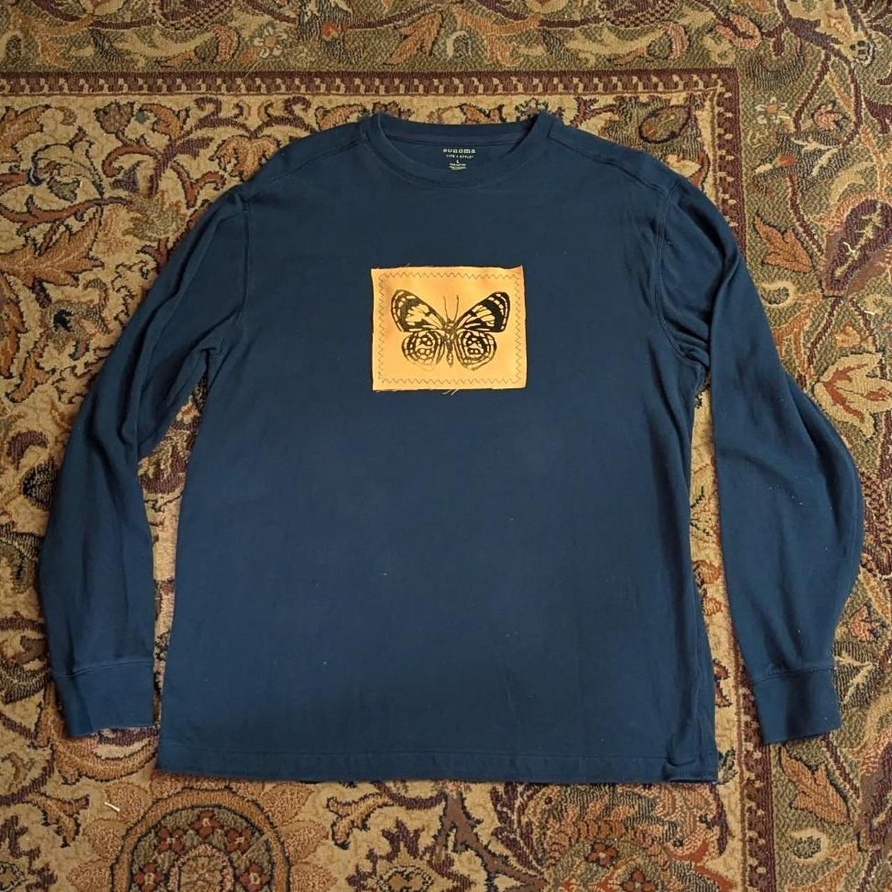 Large Butterfly Patch Long-Sleeve