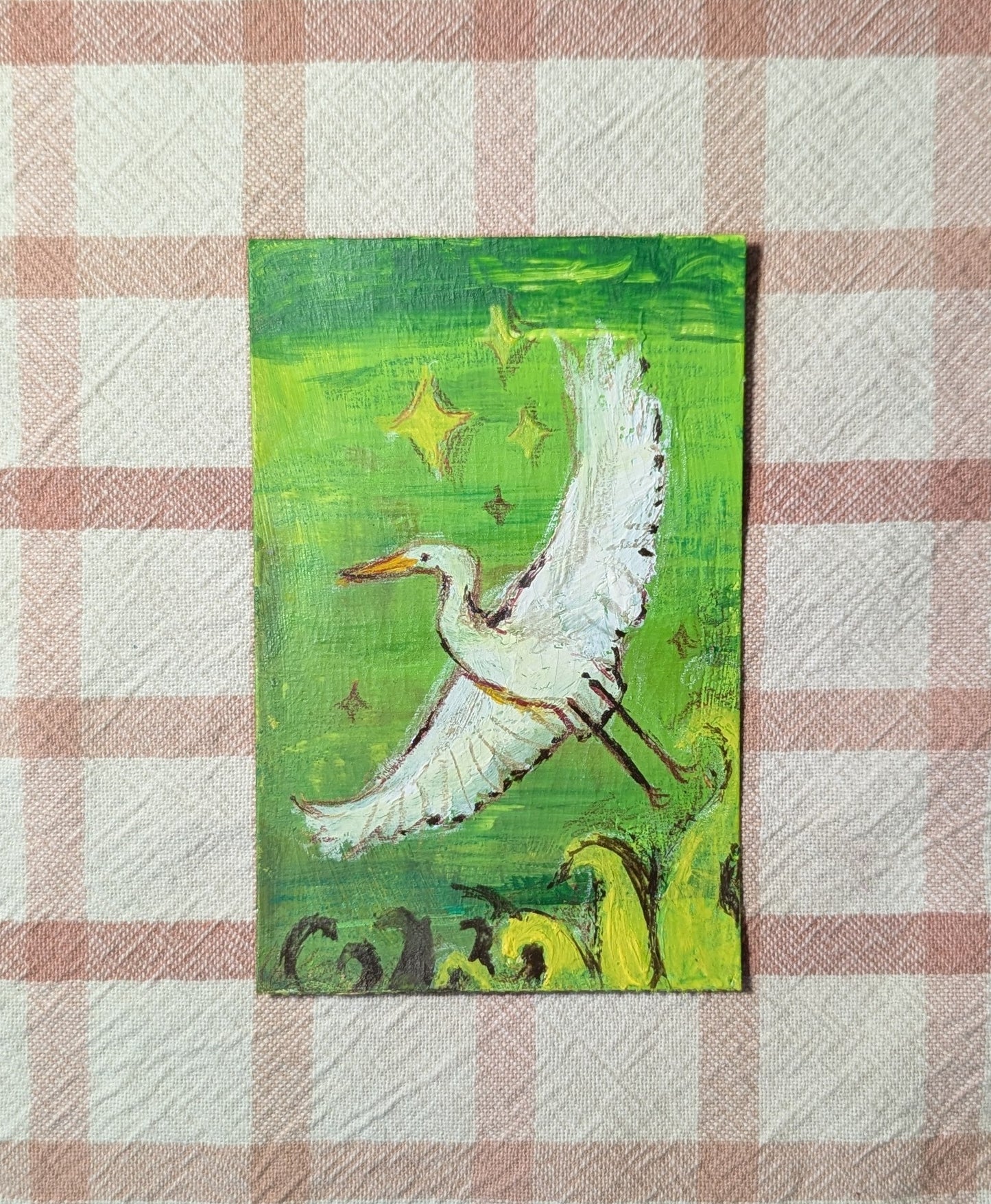 Mini Egret Painting