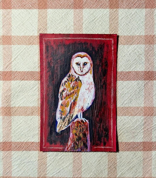 Mini Owl Painting