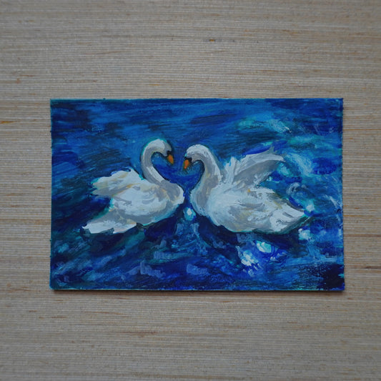 Mini Swan Painting