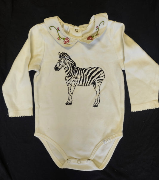 Children's zebra onesie