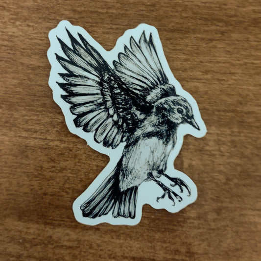 Bird in flight sticker